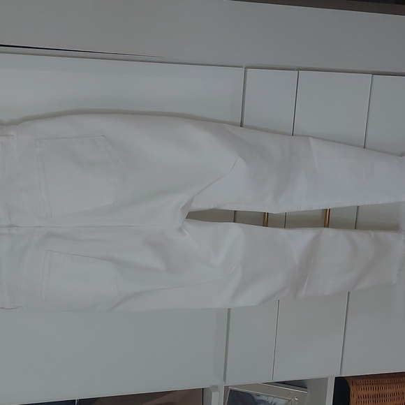 Ann taylor frayed hem high waisted white jean size 14 - Picture 5 of 10